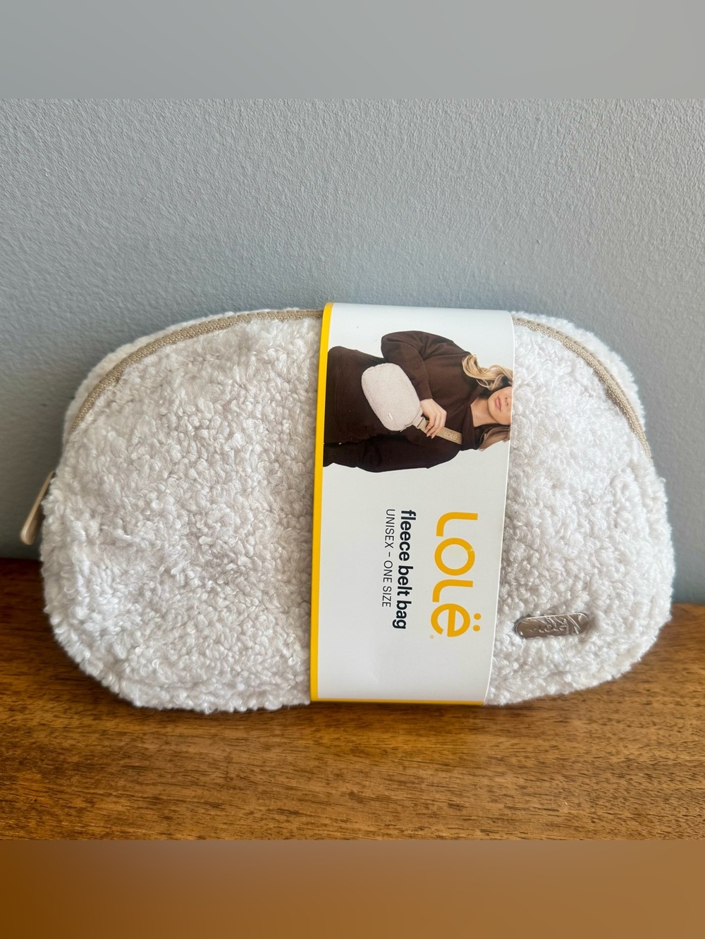 Lolë Fleece Belt Bag Fanny Pack Crossbody Strap NEW Purse Sherpa Preppy Gorpcore